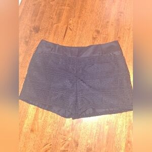 The Limited Navy Blue Lace Crochet Cotton Shorts 8
